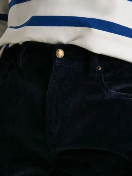Trousers and Jeans Men Joules Navy Straight Leg Corduroy Trousers