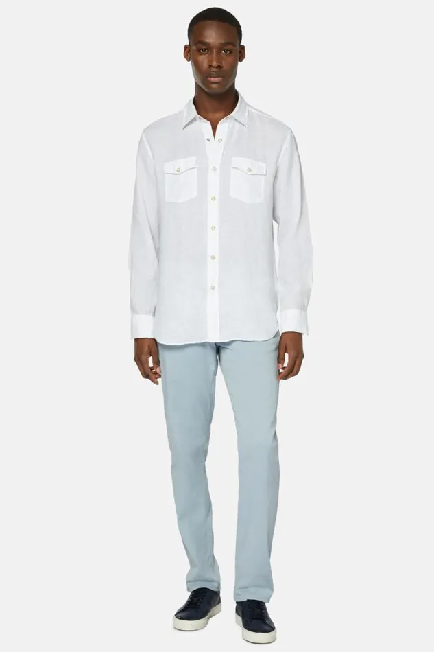 Trousers Men Boggi Milano Stretch CottonTencel Jeans Light Blu Trousers Men Boggi Milano Stretch CottonTencel Jeans Light Blu