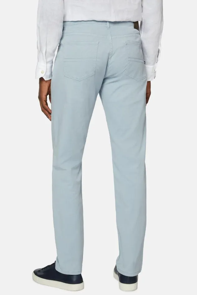 Trousers Men Boggi Milano Stretch CottonTencel Jeans Light Blu Trousers Men Boggi Milano Stretch CottonTencel Jeans Light Blu
