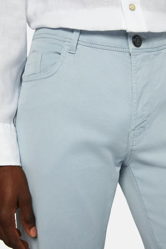 Trousers Men Boggi Milano Stretch CottonTencel Jeans Light Blu Trousers Men Boggi Milano Stretch CottonTencel Jeans Light Blu