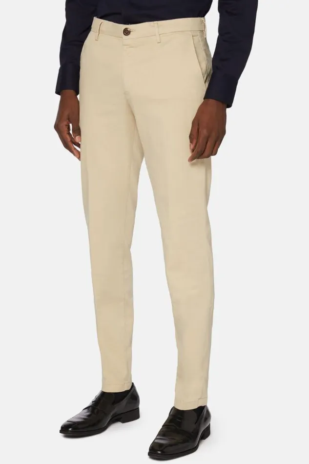 Trousers Men Boggi Milano Stretch CottonTencel Trousers Sand Trousers Men Boggi Milano Stretch CottonTencel Trousers Sand