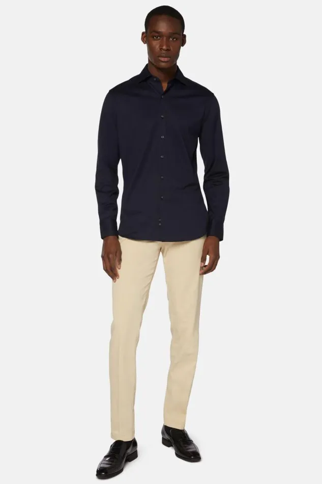 Trousers Men Boggi Milano Stretch CottonTencel Trousers Sand Trousers Men Boggi Milano Stretch CottonTencel Trousers Sand