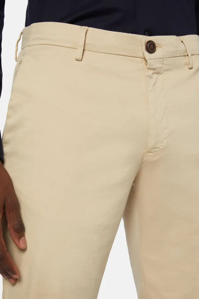 Trousers Men Boggi Milano Stretch CottonTencel Trousers Sand Trousers Men Boggi Milano Stretch CottonTencel Trousers Sand