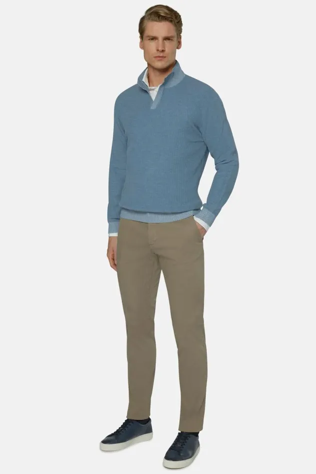 Trousers Men Boggi Milano Stretch CottonTencel Trousers Taupe Trousers Men Boggi Milano Stretch CottonTencel Trousers Taupe