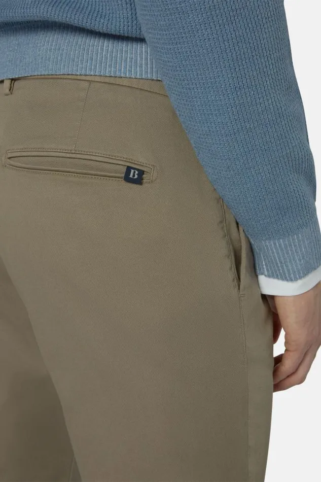 Trousers Men Boggi Milano Stretch CottonTencel Trousers Taupe Trousers Men Boggi Milano Stretch CottonTencel Trousers Taupe