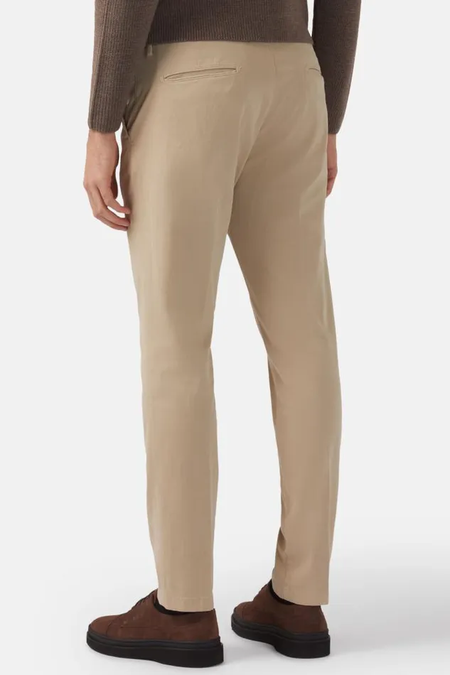 Trousers Men Boggi Milano Stretch Cotton Trousers Beige Trousers Men Boggi Milano Stretch Cotton Trousers Beige