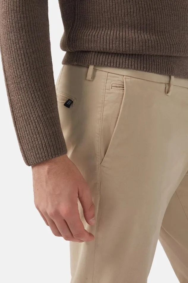 Trousers Men Boggi Milano Stretch Cotton Trousers Beige Trousers Men Boggi Milano Stretch Cotton Trousers Beige
