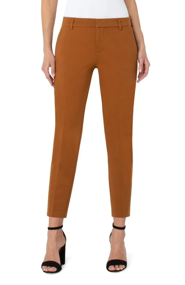 TROUSERS Women Liverpool Los Angeles KELSEY KNIT TROUSER SUPER STRETCH PONTE Walnut Brown TROUSERS Women Liverpool Los Angeles KELSEY KNIT TROUSER SUPER STRETCH PONTE Walnut Brown