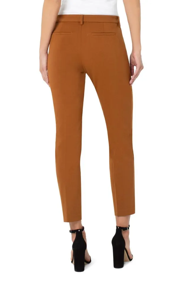 TROUSERS Women Liverpool Los Angeles KELSEY KNIT TROUSER SUPER STRETCH PONTE Walnut Brown