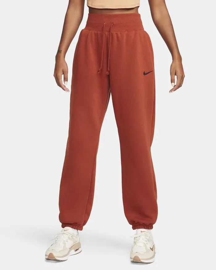 Trousers Women Nike Sportswear Phoenix Fleece Rugged Orangeblack