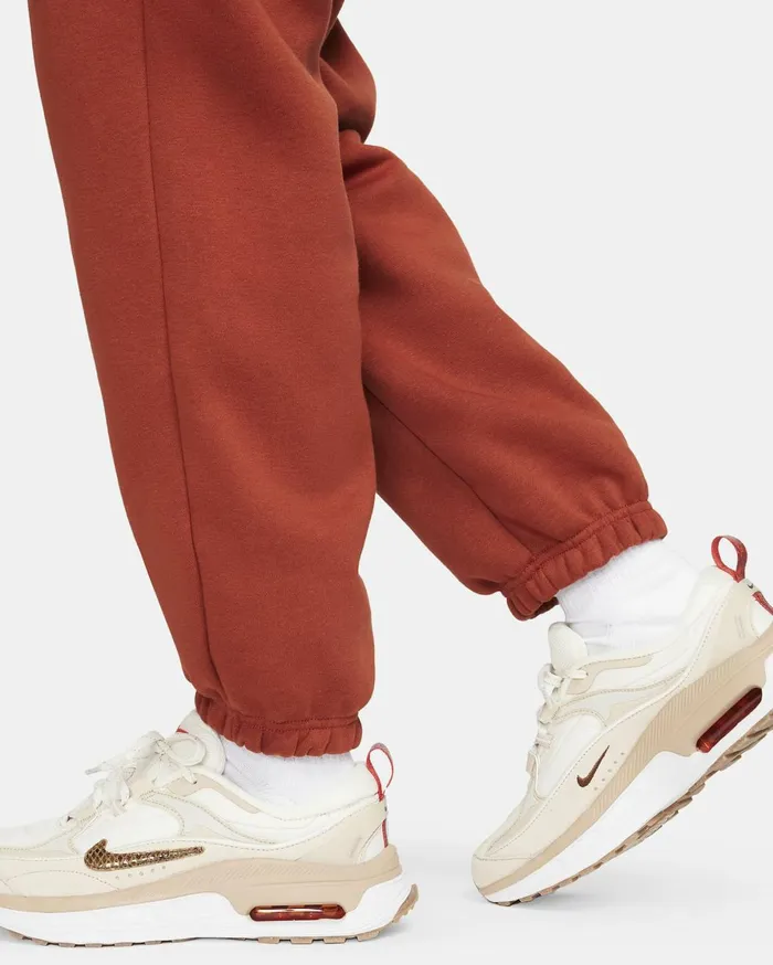 Trousers Women Nike Sportswear Phoenix Fleece Rugged Orangeblack