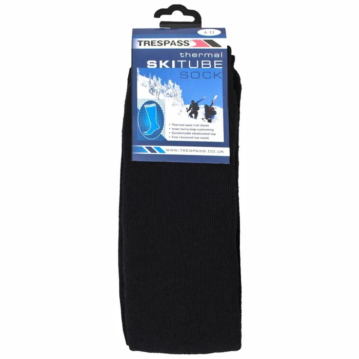 Tubular Unisex Tube Socks Black MenWomen Trespass Socks