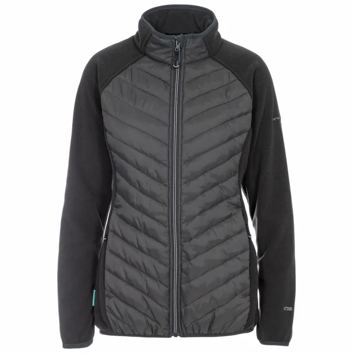 Underpinned Quilted Fleece Jacket Charcoal Women Trespass Fleece