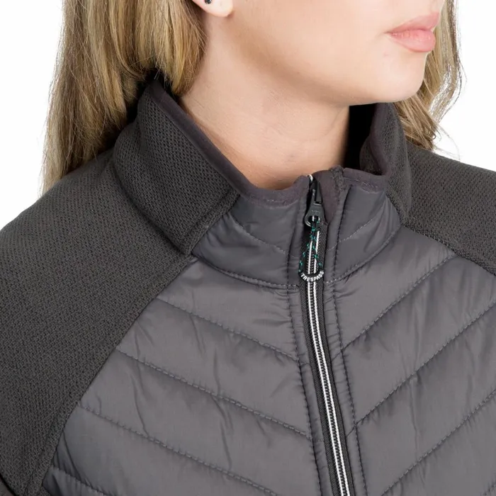 Underpinned Quilted Fleece Jacket Charcoal Women Trespass Fleece
