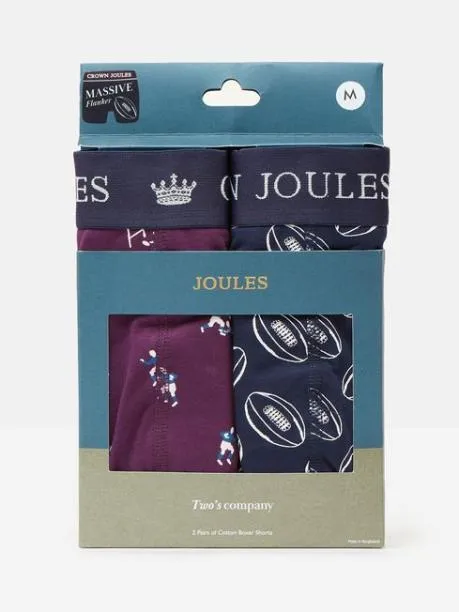 Underwear Men Joules NavyPurple Pack Of Two Cotton Boxers