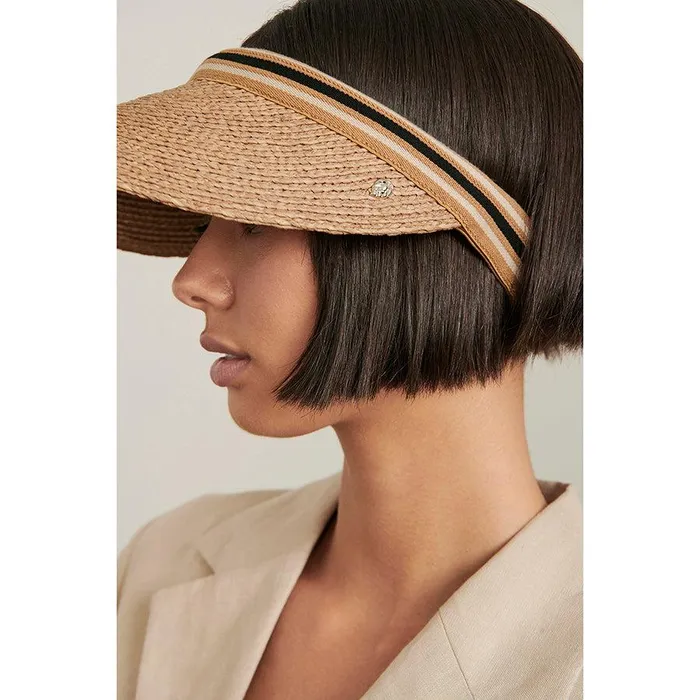 Visors Hats Helen Kaminski Bianca Nougatblack Stripe
