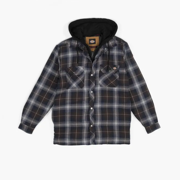 Water Repellent Flannel Hooded Shirt Jacket Ink NavyChocolate Brown Plaid Ink Navychocolate Brown Plaid b1y Men Dickies Outerwear Water Repellent Flannel Hooded Shirt Jacket Ink NavyChocolate Brown Plaid Ink Navychocolate Brown Plaid b1y Men Dickies Outerwear