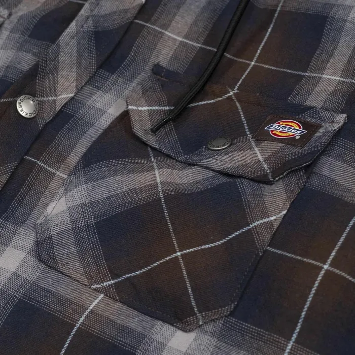 Water Repellent Flannel Hooded Shirt Jacket Ink NavyChocolate Brown Plaid Ink Navychocolate Brown Plaid b1y Men Dickies Outerwear Water Repellent Flannel Hooded Shirt Jacket Ink NavyChocolate Brown Plaid Ink Navychocolate Brown Plaid b1y Men Dickies Outerwear