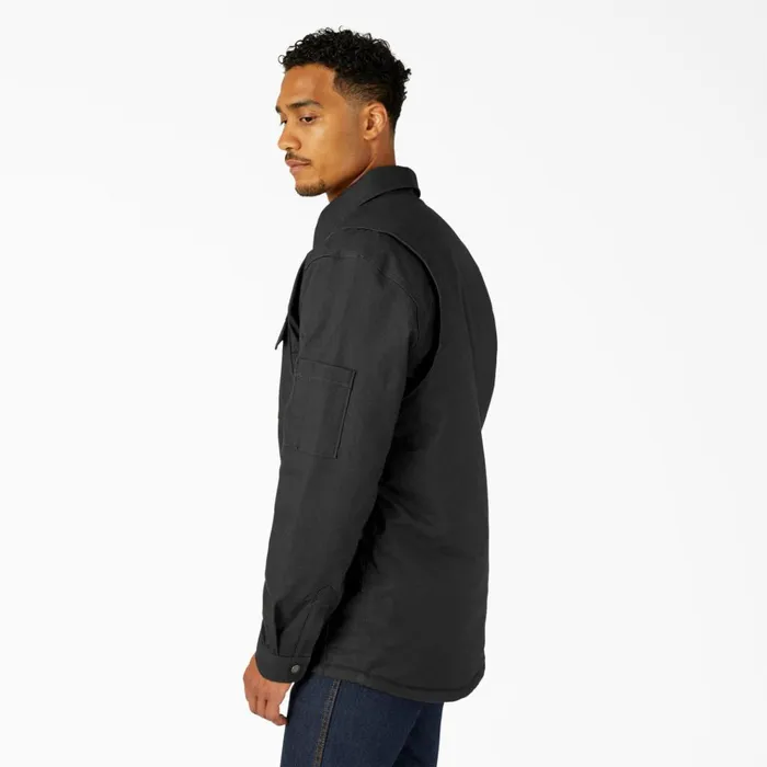 Water Repellent FleeceLined Duck Shirt Jacket Black Black bk Men Dickies Shirt Jackets Water Repellent FleeceLined Duck Shirt Jacket Black Black bk Men Dickies Shirt Jackets