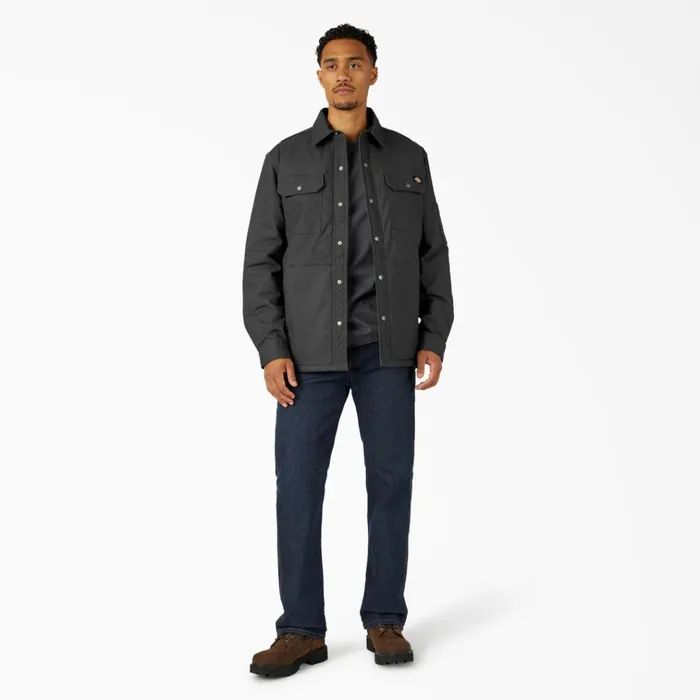 Water Repellent FleeceLined Duck Shirt Jacket Black Black bk Men Dickies Shirt Jackets Water Repellent FleeceLined Duck Shirt Jacket Black Black bk Men Dickies Shirt Jackets