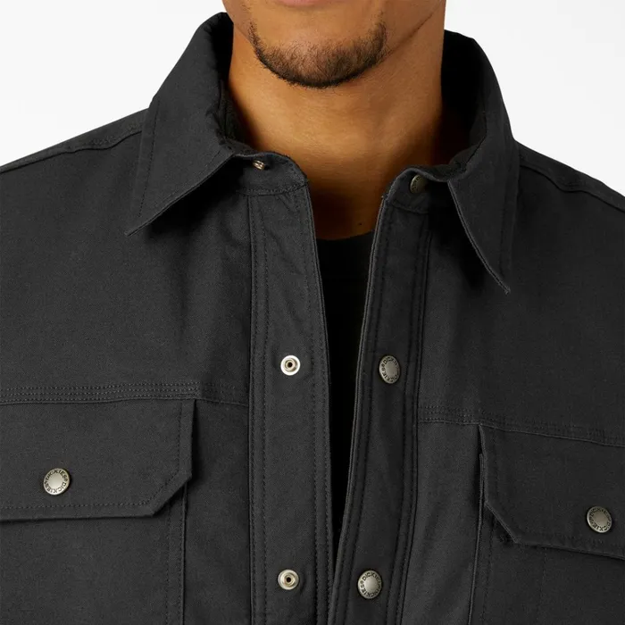 Water Repellent FleeceLined Duck Shirt Jacket Black Black bk Men Dickies Shirt Jackets Water Repellent FleeceLined Duck Shirt Jacket Black Black bk Men Dickies Shirt Jackets