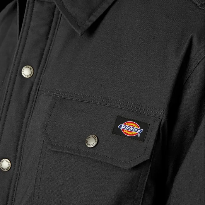 Water Repellent FleeceLined Duck Shirt Jacket Black Black bk Men Dickies Shirt Jackets Water Repellent FleeceLined Duck Shirt Jacket Black Black bk Men Dickies Shirt Jackets