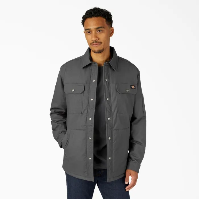 Water Repellent FleeceLined Duck Shirt Jacket Slate Gray Slate Gray sl Men Dickies Shirt Jackets Water Repellent FleeceLined Duck Shirt Jacket Slate Gray Slate Gray sl Men Dickies Shirt Jackets