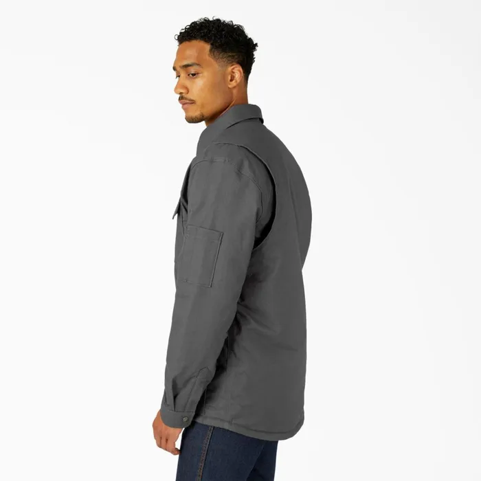 Water Repellent FleeceLined Duck Shirt Jacket Slate Gray Slate Gray sl Men Dickies Shirt Jackets Water Repellent FleeceLined Duck Shirt Jacket Slate Gray Slate Gray sl Men Dickies Shirt Jackets