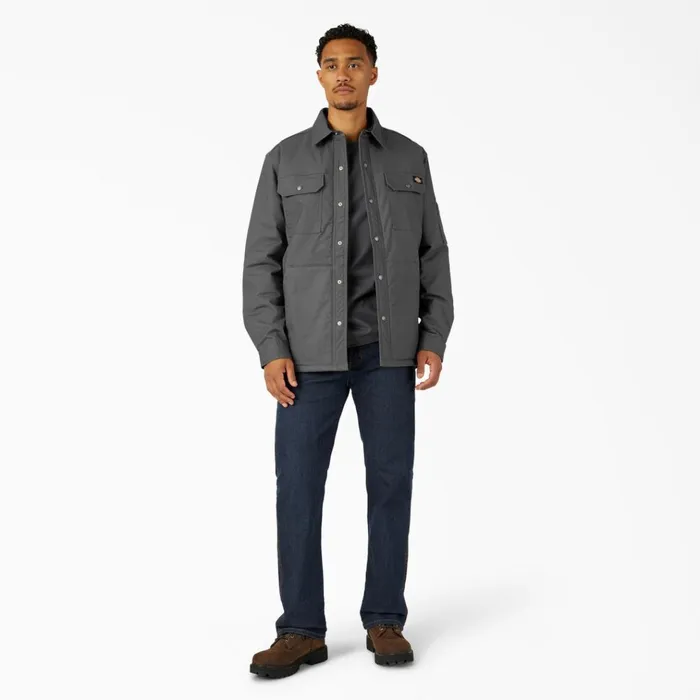 Water Repellent FleeceLined Duck Shirt Jacket Slate Gray Slate Gray sl Men Dickies Shirt Jackets Water Repellent FleeceLined Duck Shirt Jacket Slate Gray Slate Gray sl Men Dickies Shirt Jackets