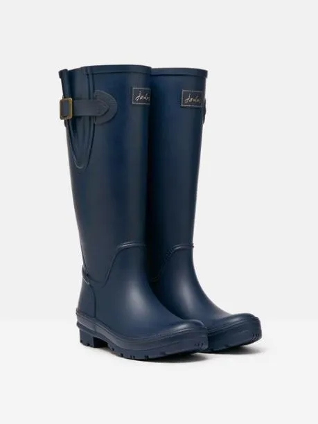 Wellies Women Joules Navy Blue Adjustable Tall Wellies