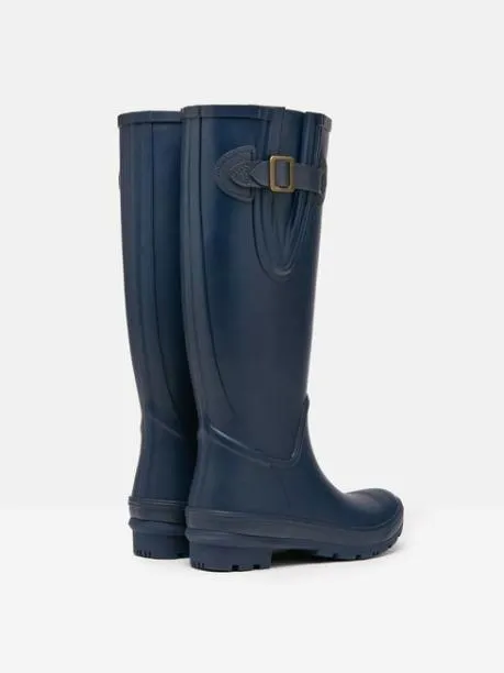 Wellies Women Joules Navy Blue Adjustable Tall Wellies