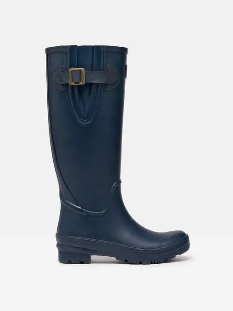 Wellies Women Joules Navy Blue Adjustable Tall Wellies