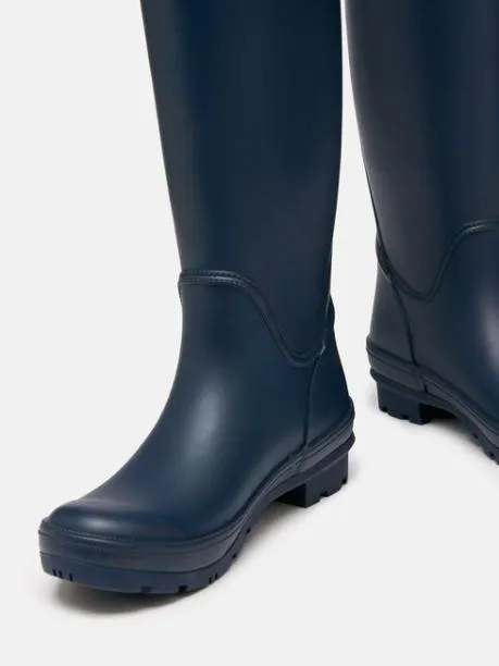 Wellies Women Joules Navy Blue Adjustable Tall Wellies