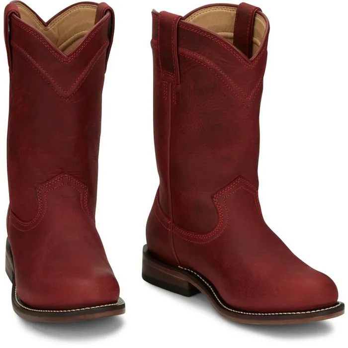 Western Women Justin Boots Holland 10034 Roper Red