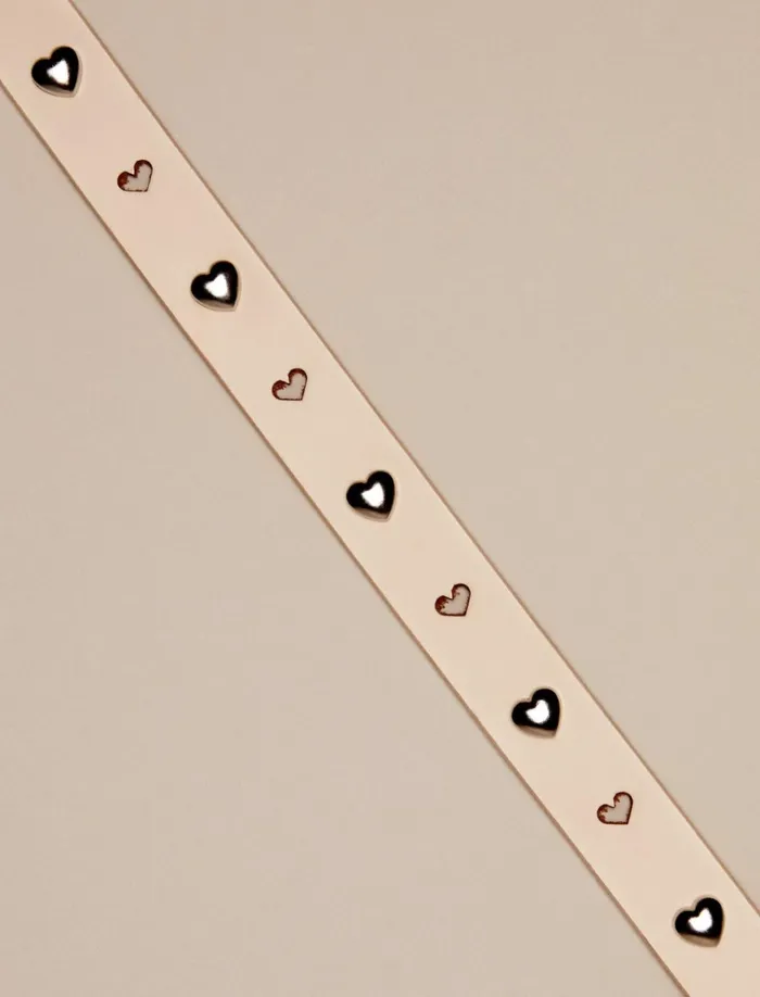 White Cutout Heart Belt White Women Lucky Brand Belts
