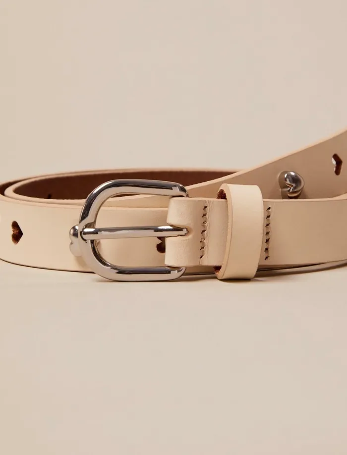 White Cutout Heart Belt White Women Lucky Brand Belts