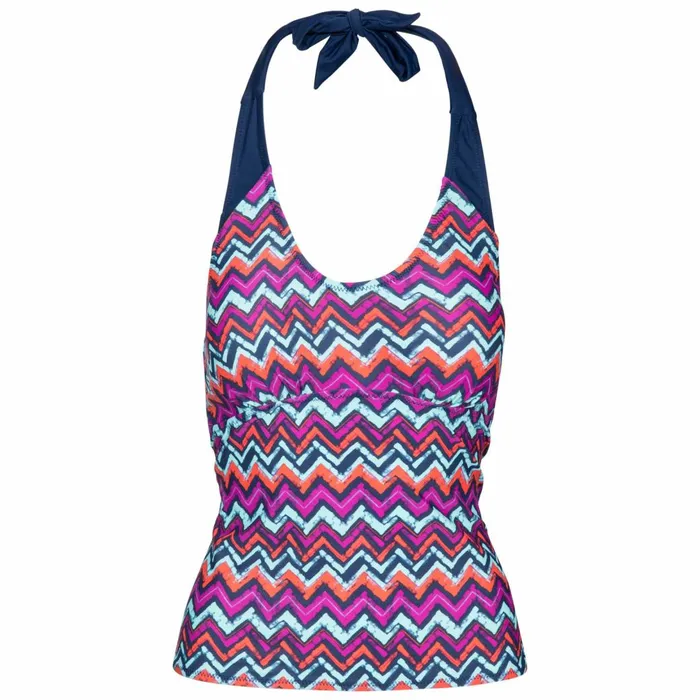 Winona Halterneck Tankini Top Zigzag Print Women Trespass Swimwear