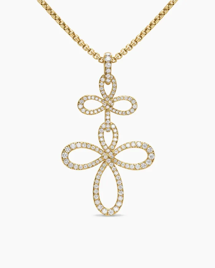 Wisteria Pendant Necklace In 18K Yellow Gold With Diamonds 382mm Women David Yurman Pendant Wisteria Pendant Necklace In 18K Yellow Gold With Diamonds 382mm Women David Yurman Pendant