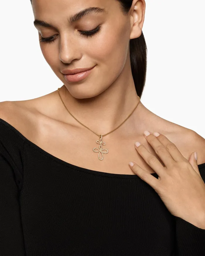 Wisteria Pendant Necklace In 18K Yellow Gold With Diamonds 382mm Women David Yurman Pendant Wisteria Pendant Necklace In 18K Yellow Gold With Diamonds 382mm Women David Yurman Pendant