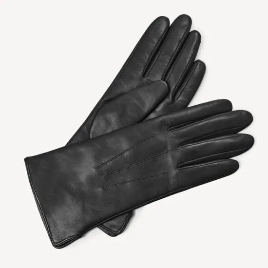 Women039s Cashmere Lined Leather Gloves Black Nappa Women Aspinal Of London Gloves and Scarves