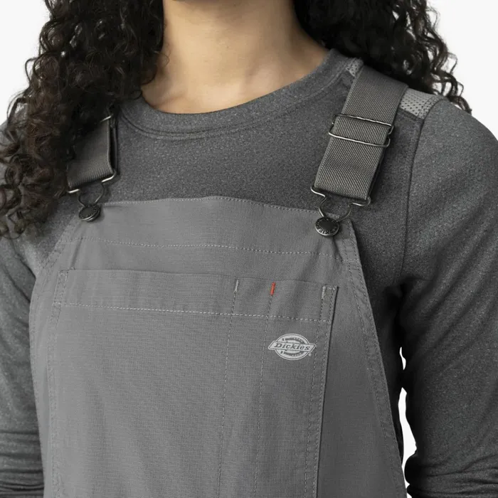 Women039s Cooling Ripstop Bib Shortalls Rinsed Graphite Rinsed Graphite rga Women Dickies Shortalls