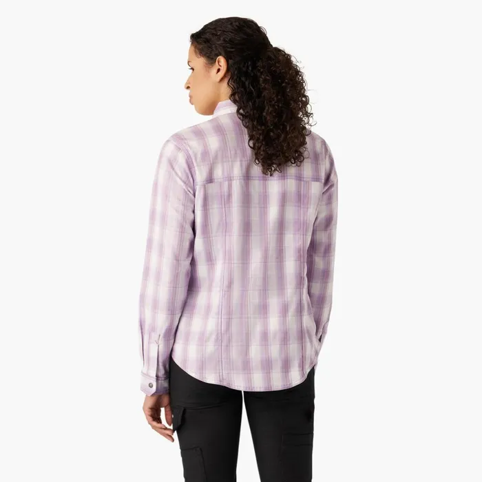 Women039s Cooling RollTab Work Shirt Purple Rose Hillside Plaid Purple Rose Hillside Plaid a2d Women Dickies Work Tops Women039s Cooling RollTab Work Shirt Purple Rose Hillside Plaid Purple Rose Hillside Plaid a2d Women Dickies Work Tops