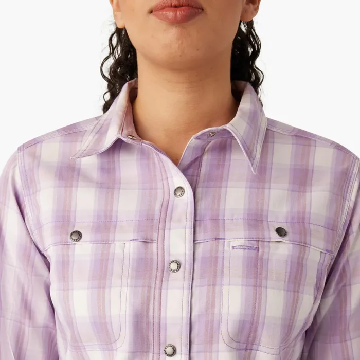 Women039s Cooling RollTab Work Shirt Purple Rose Hillside Plaid Purple Rose Hillside Plaid a2d Women Dickies Work Tops Women039s Cooling RollTab Work Shirt Purple Rose Hillside Plaid Purple Rose Hillside Plaid a2d Women Dickies Work Tops