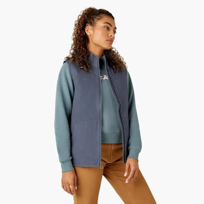 Women039s Fleece Lined Duck Canvas Vest Rinsed Diesel Gray Rinsed Diesel Gray ryg Women Dickies Vests Women039s Fleece Lined Duck Canvas Vest Rinsed Diesel Gray Rinsed Diesel Gray ryg Women Dickies Vests