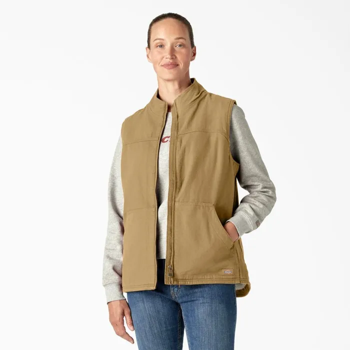 Women039s Fleece Lined Duck Canvas Vest Rinsed Nubuck Rinsed Nubuck rnu Women Dickies Vests Women039s Fleece Lined Duck Canvas Vest Rinsed Nubuck Rinsed Nubuck rnu Women Dickies Vests