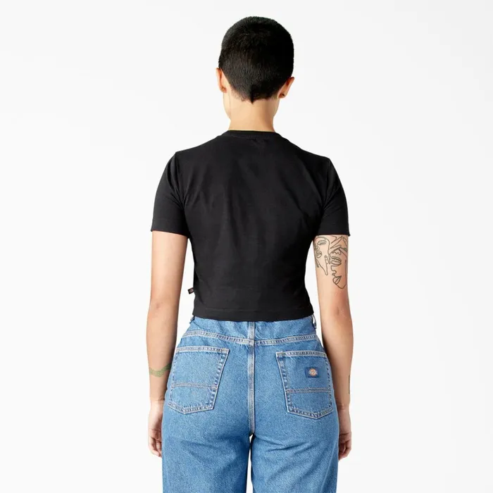 Women039s Garden Plain Cropped TShirt Black Black kbk Women Dickies TShirts Women039s Garden Plain Cropped TShirt Black Black kbk Women Dickies TShirts