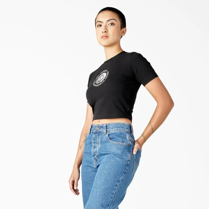 Women039s Garden Plain Cropped TShirt Black Black kbk Women Dickies TShirts Women039s Garden Plain Cropped TShirt Black Black kbk Women Dickies TShirts