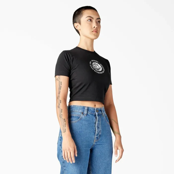 Women039s Garden Plain Cropped TShirt Black Black kbk Women Dickies TShirts Women039s Garden Plain Cropped TShirt Black Black kbk Women Dickies TShirts