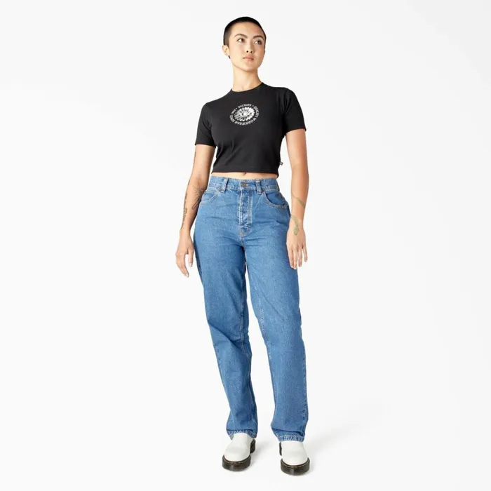 Women039s Garden Plain Cropped TShirt Black Black kbk Women Dickies TShirts Women039s Garden Plain Cropped TShirt Black Black kbk Women Dickies TShirts