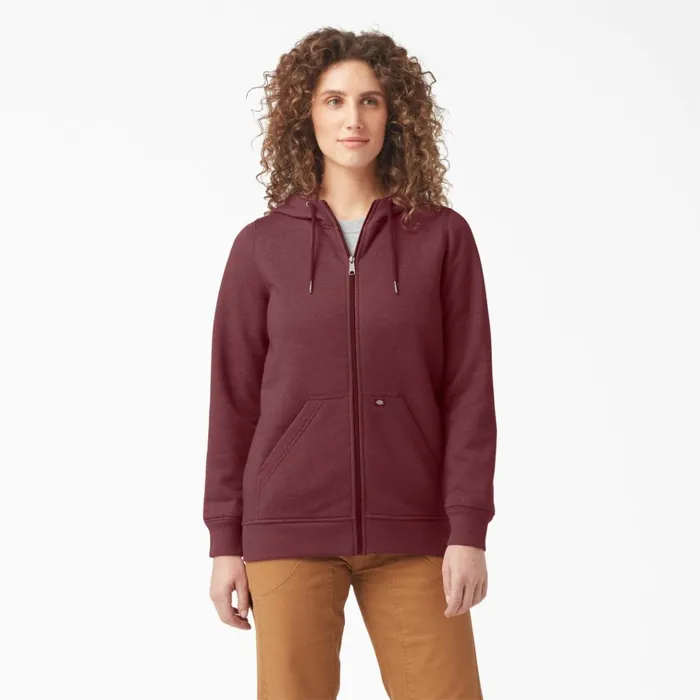 Women039s Heavyweight FullZip Fleece Hoodie Burgundy Heather Burgundy Heather byh Women Dickies Hoodies and Sweatshirts Women039s Heavyweight FullZip Fleece Hoodie Burgundy Heather Burgundy Heather byh Women Dickies Hoodies and Sweatshirts